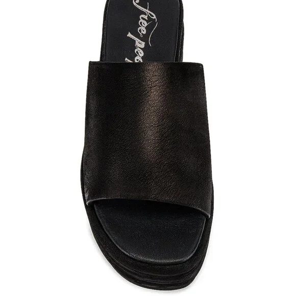 Free People Harbor Platform Sandal Color Black ReV - Picture 2 of 5